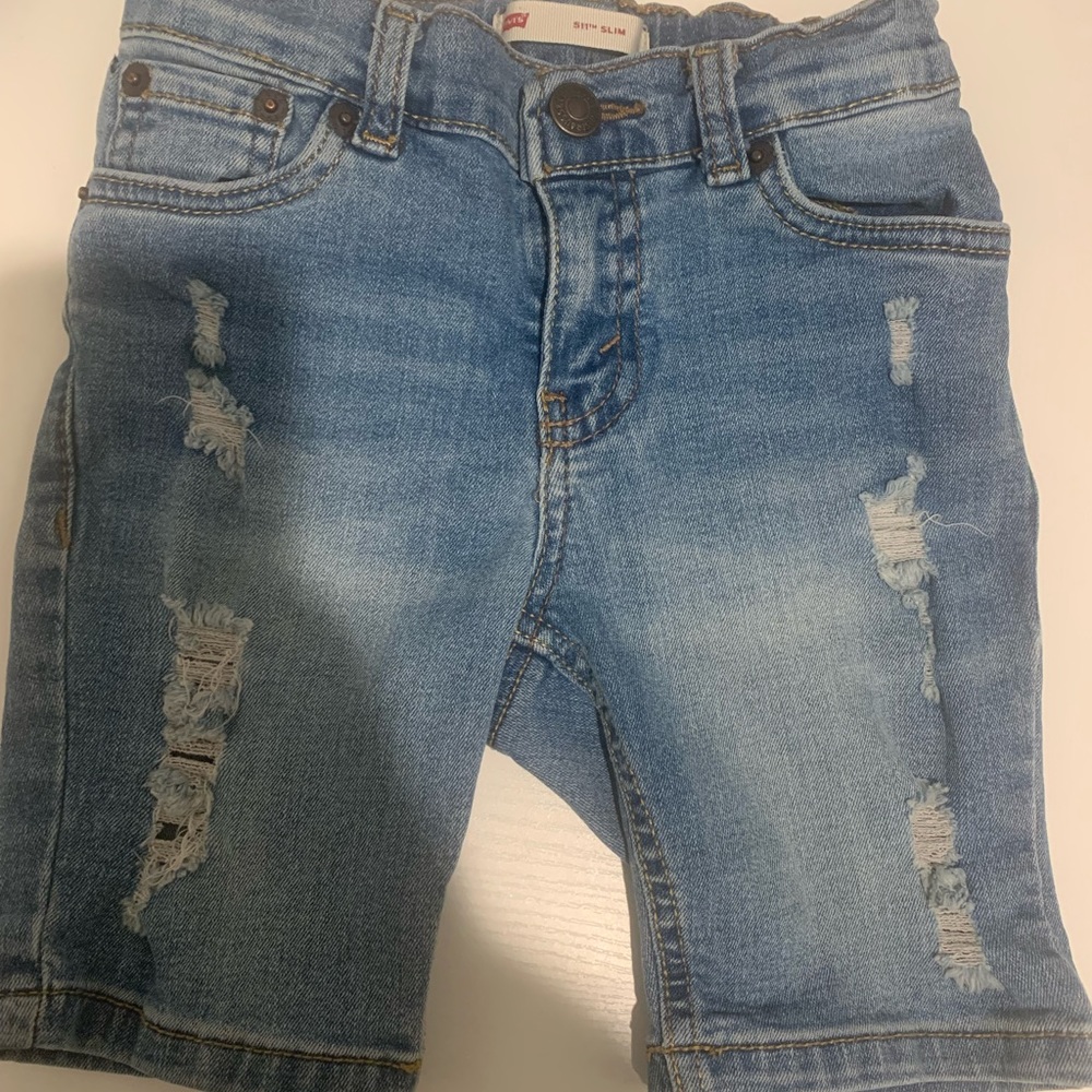 Levi’s Denim 511 slim ripped boys shorts